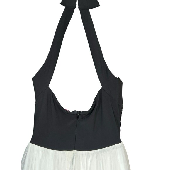 VTG‎ Full Length A-Line Prom Dress Juniors 9 Mesh Rhinestones Princess 90s Y2K - Picture 10 of 13